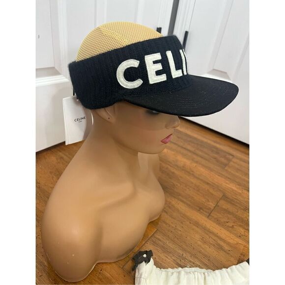 Celine logo visor sun visor hat cap - Picture 3 of 12